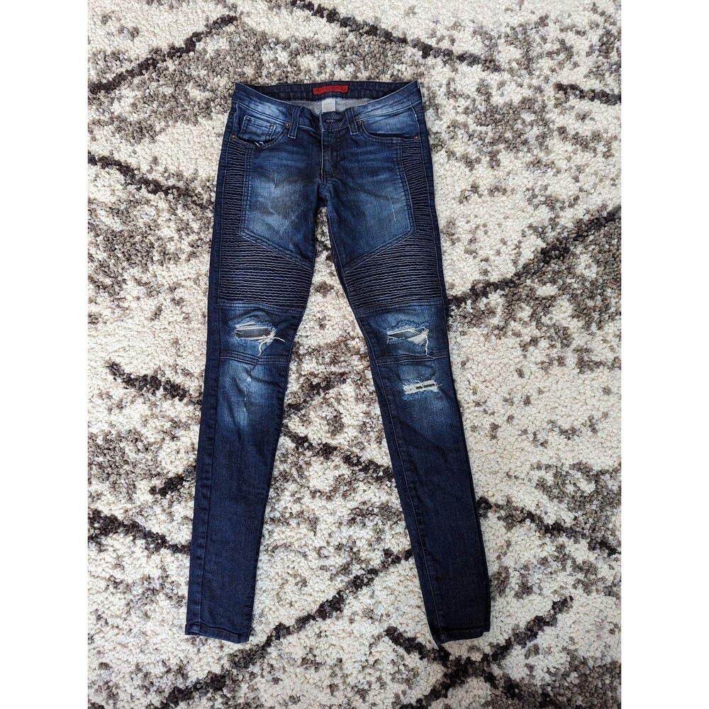 GJG JEANS Women's Distressed Ripped Skinny Leg Denim Soft Stretch Jeans Size 3